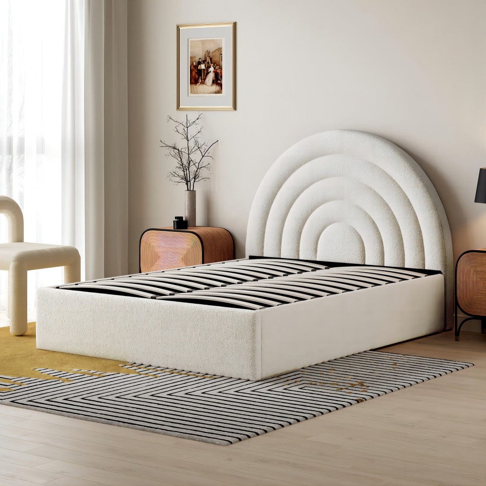 Crescent Bed Frame + Lift-Up Storage