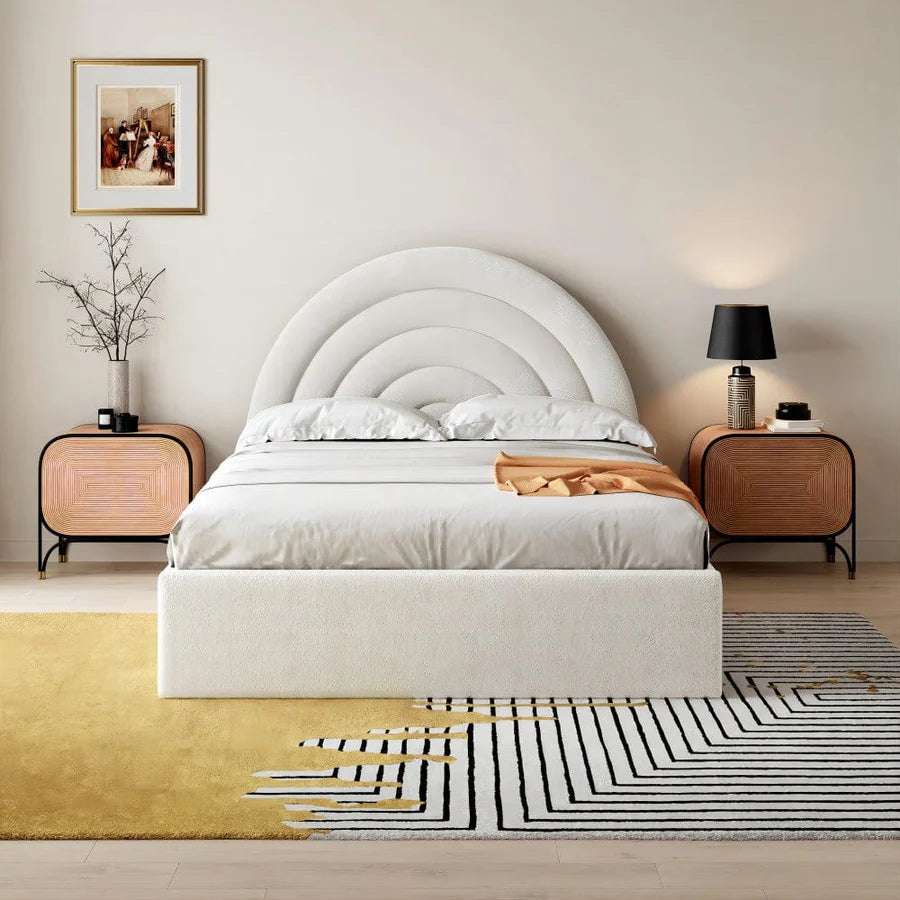 Crescent Bed Frame + Lift-Up Storage